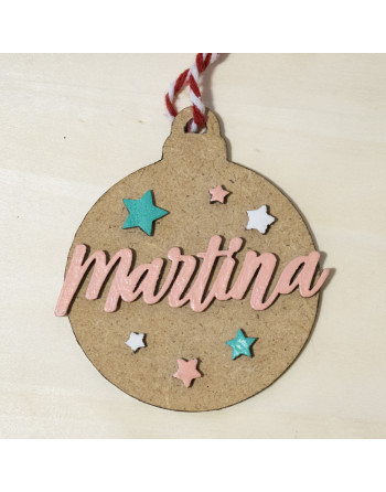 Bola de Navidad en madera