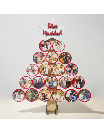 Arbol de Navidad con fotos